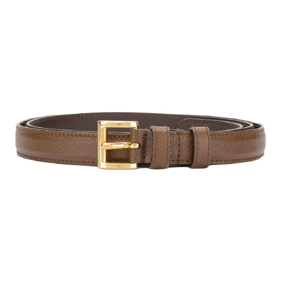 PRADA Leather Belts Unisex Brown
