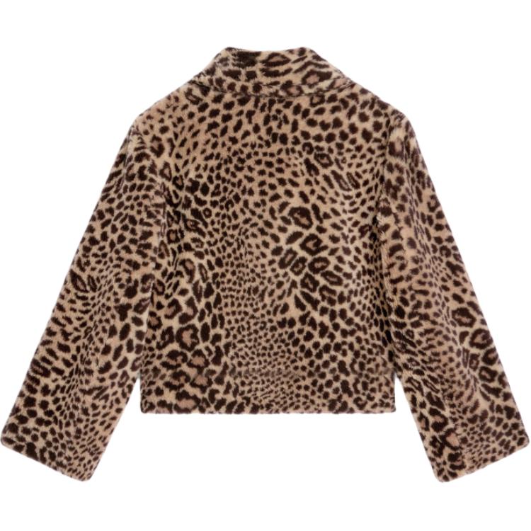 CELINE Egg shaped Peacoat In Fur effect Wool
