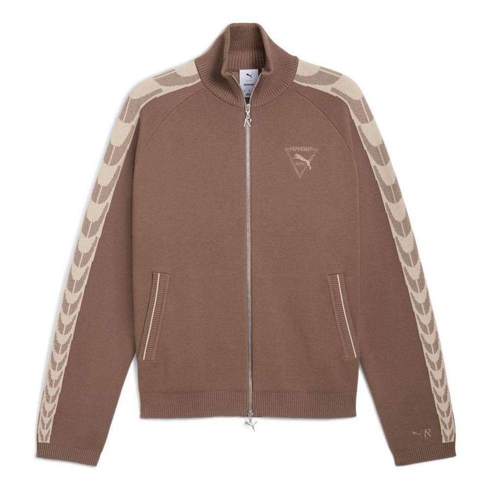 PUMA x REPRESENT T7 Logo Cardigan 'Brown' 632543-96
