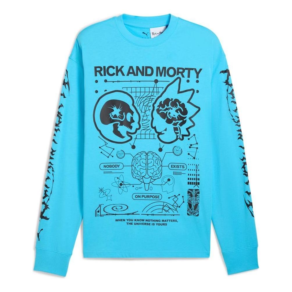 PUMA x RICK AND MORTY Long Sleeve T-Shirt 'Bright Aqua' 633099-01