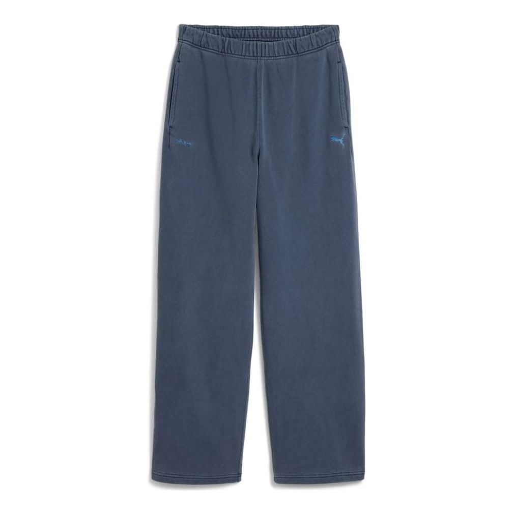 PUMA x MADHAPPY Fleece Straight Leg Sweatpants 'PUMA Navy' 635341-06