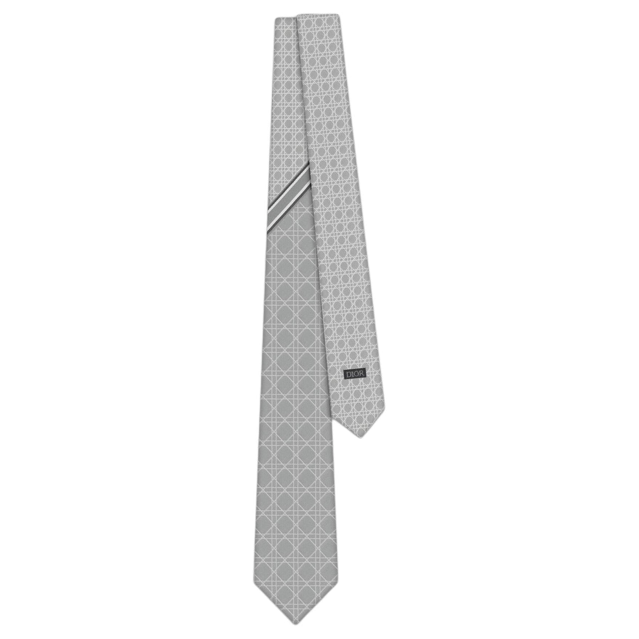 DIOR Mulberry Silk Ties Men's Gray