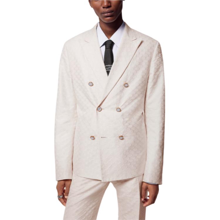 LOUIS VUITTON Double-Breasted Silk And Cotton Blend Tailored Jacket