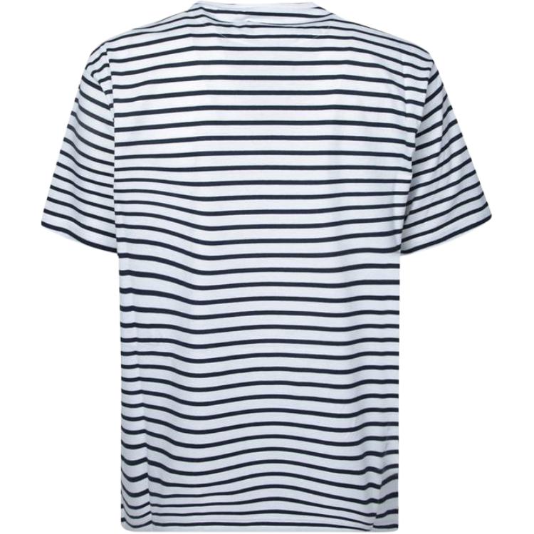 PRADA Logo Embroidered Striped T Shirt