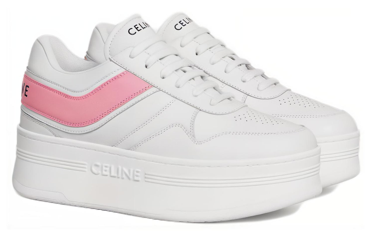 CELINE Block Low-Top Skateboard Shoes Women's White