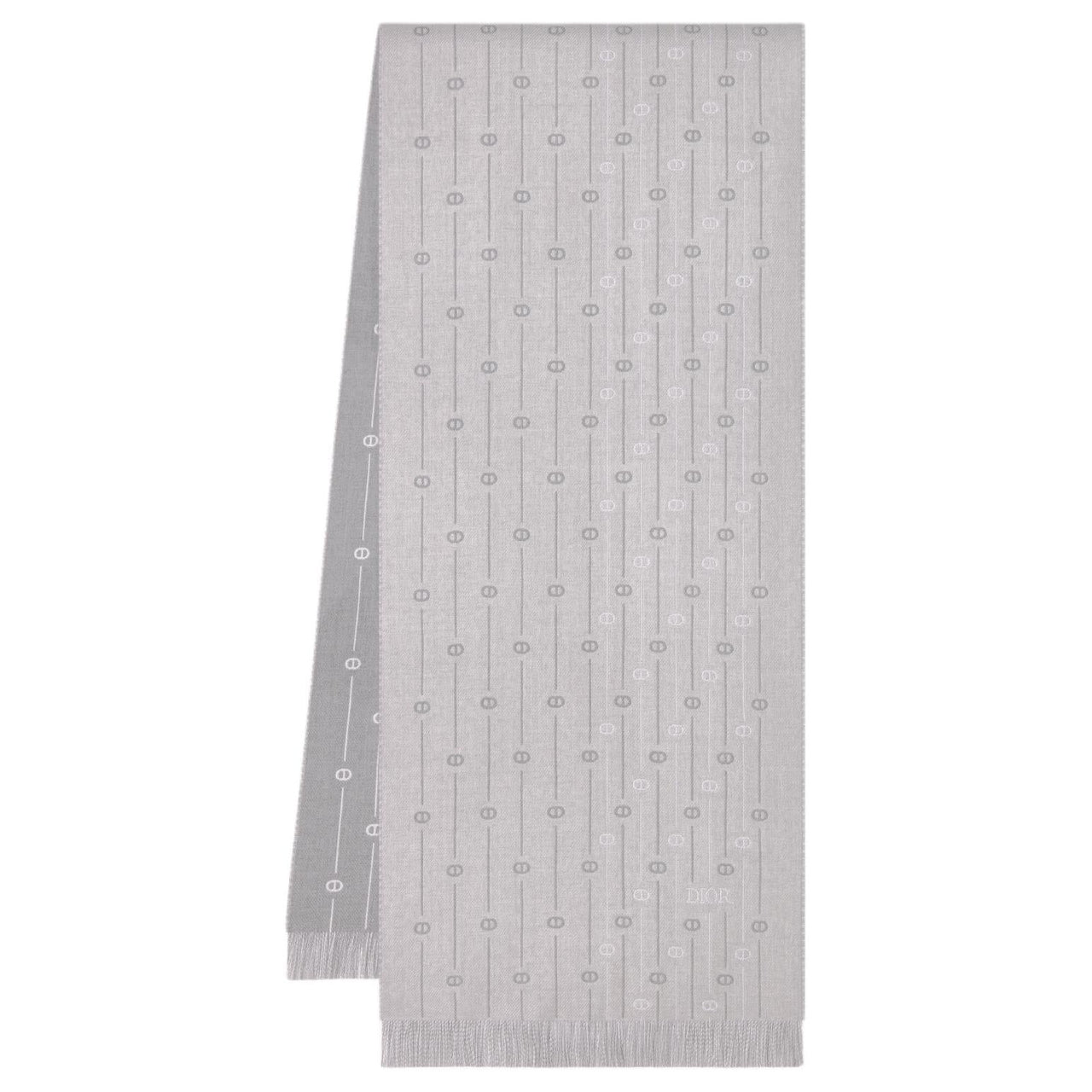 DIOR Sheep Wool Knit Scarves Men's Gray