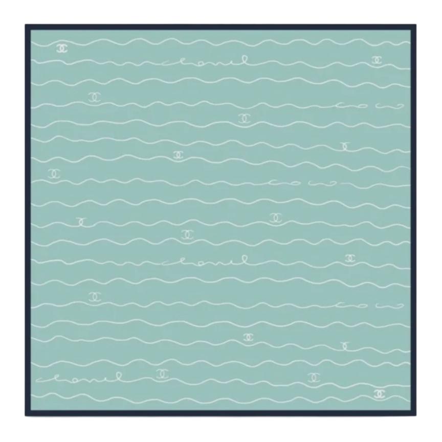 CHANEL - Silk Scarves Unisex Blue