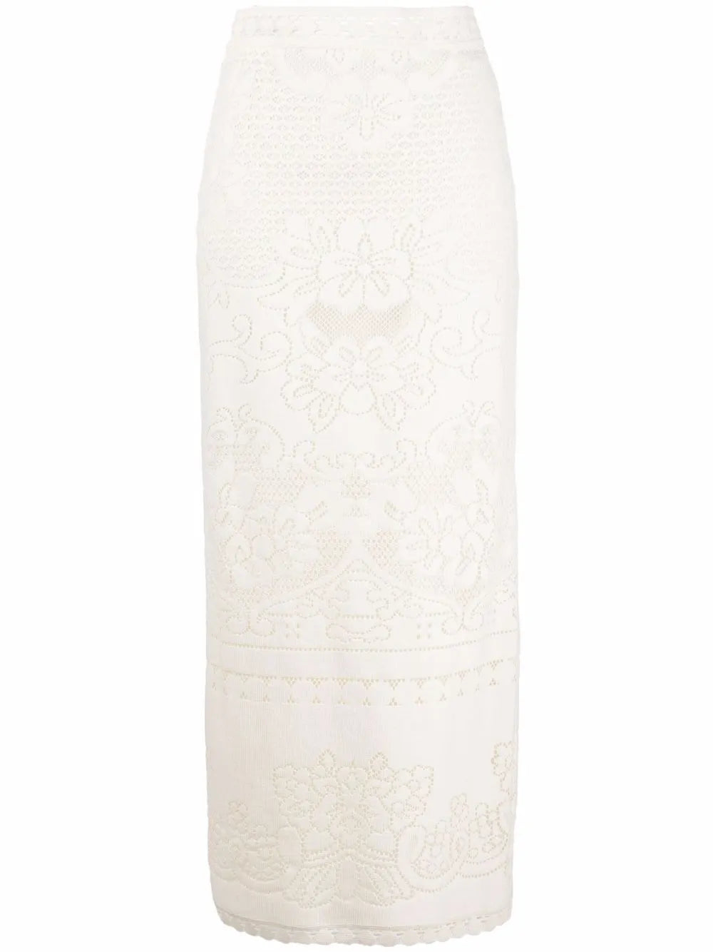 Valentino Garavani High-Waisted Heavy Lace Skirt