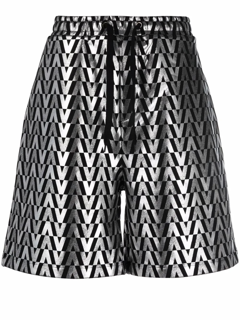 Valentino Garavani High-Shine Monogram Shorts