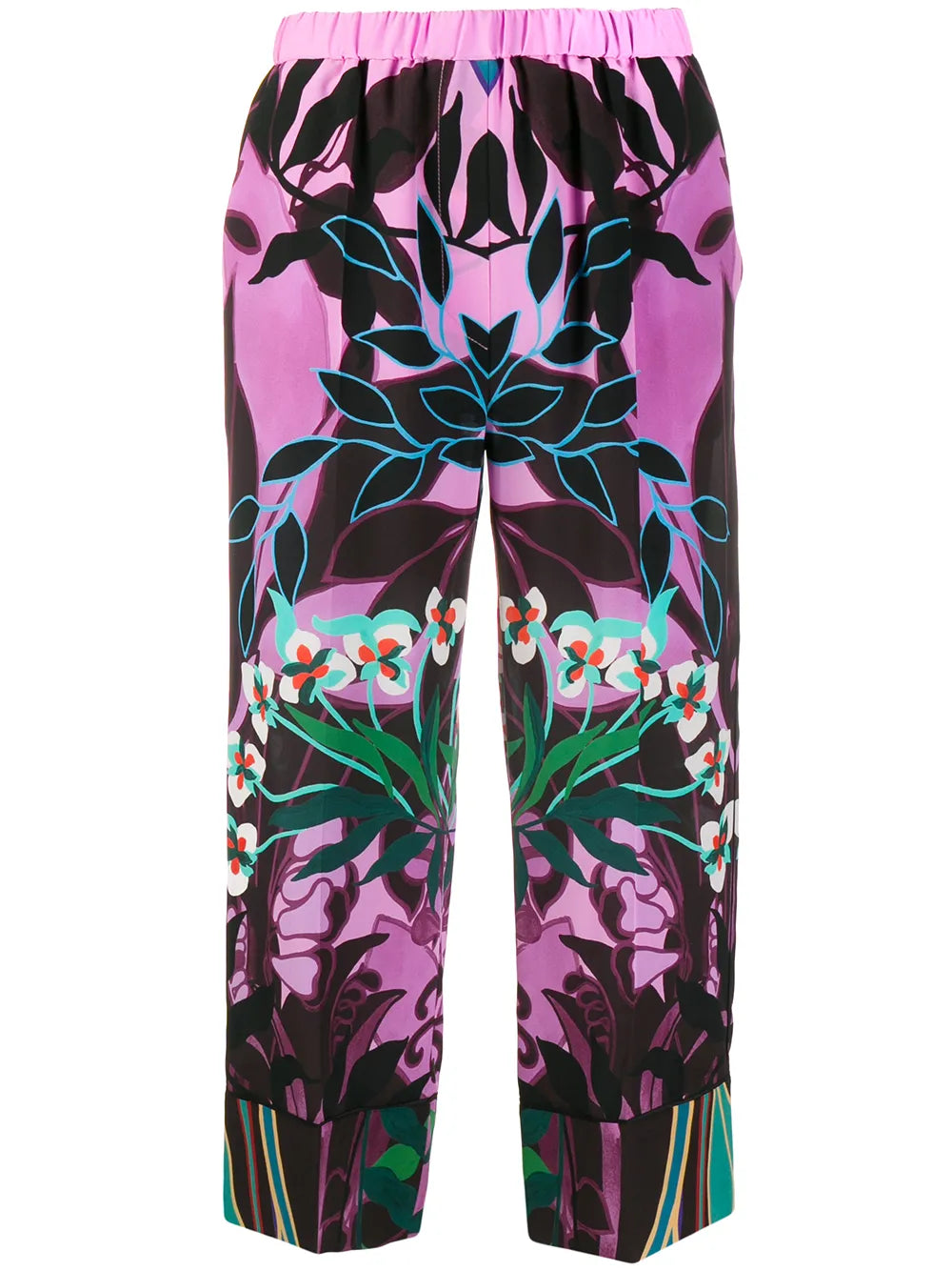 Valentino Garavani Mirrored Orchid Print Culottes