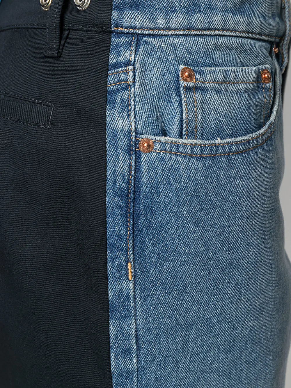 Valentino Garavani Dual Material Denim Trousers