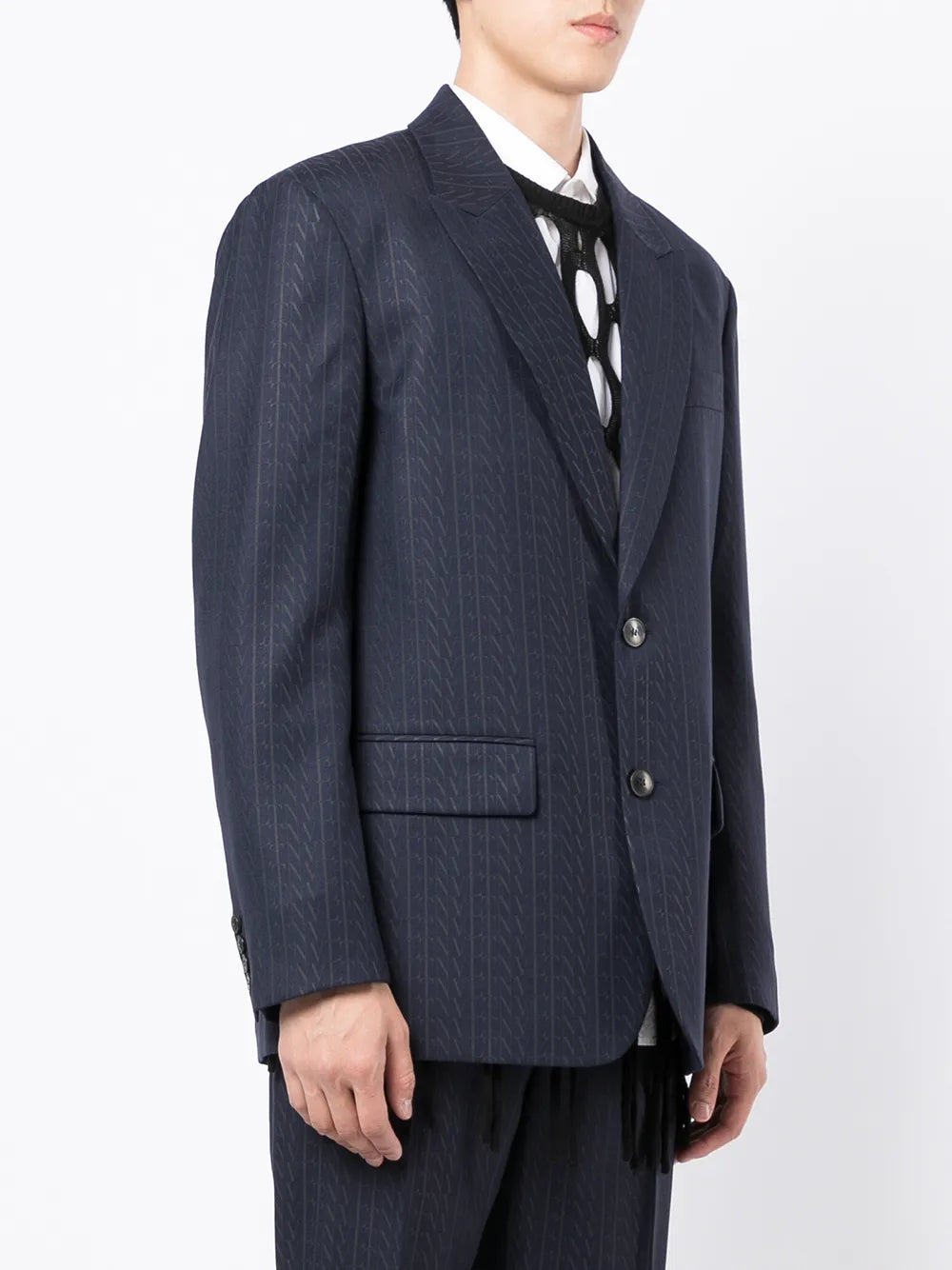 Valentino Garavani Vltn-Print Single-Breasted Suit Jacket