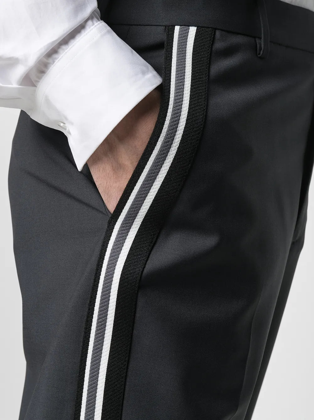 Valentino Garavani Side-Stripe Wide-Leg Tailored Trousers