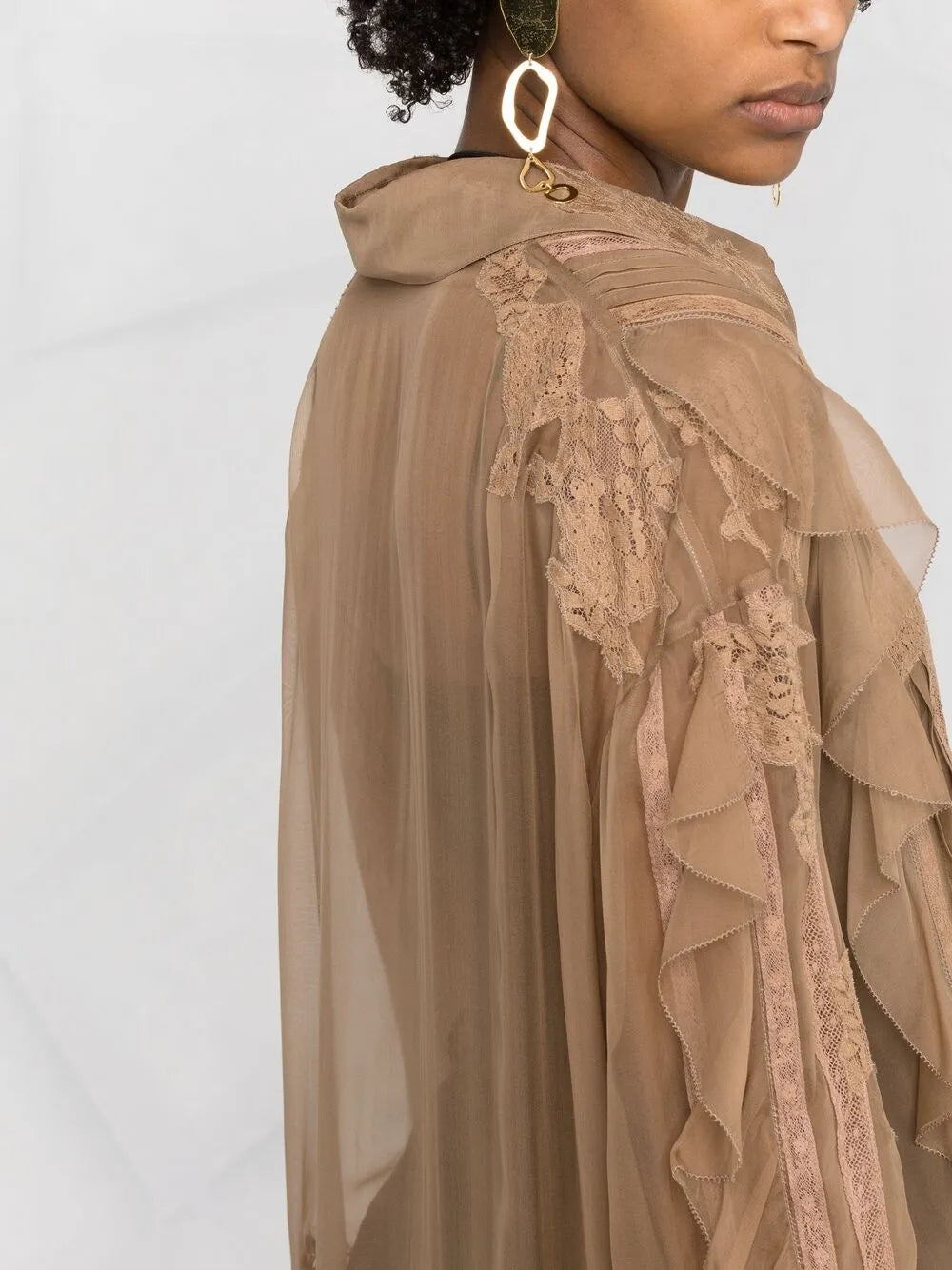 Valentino Garavani Ruffle-Trim Silk Blouse