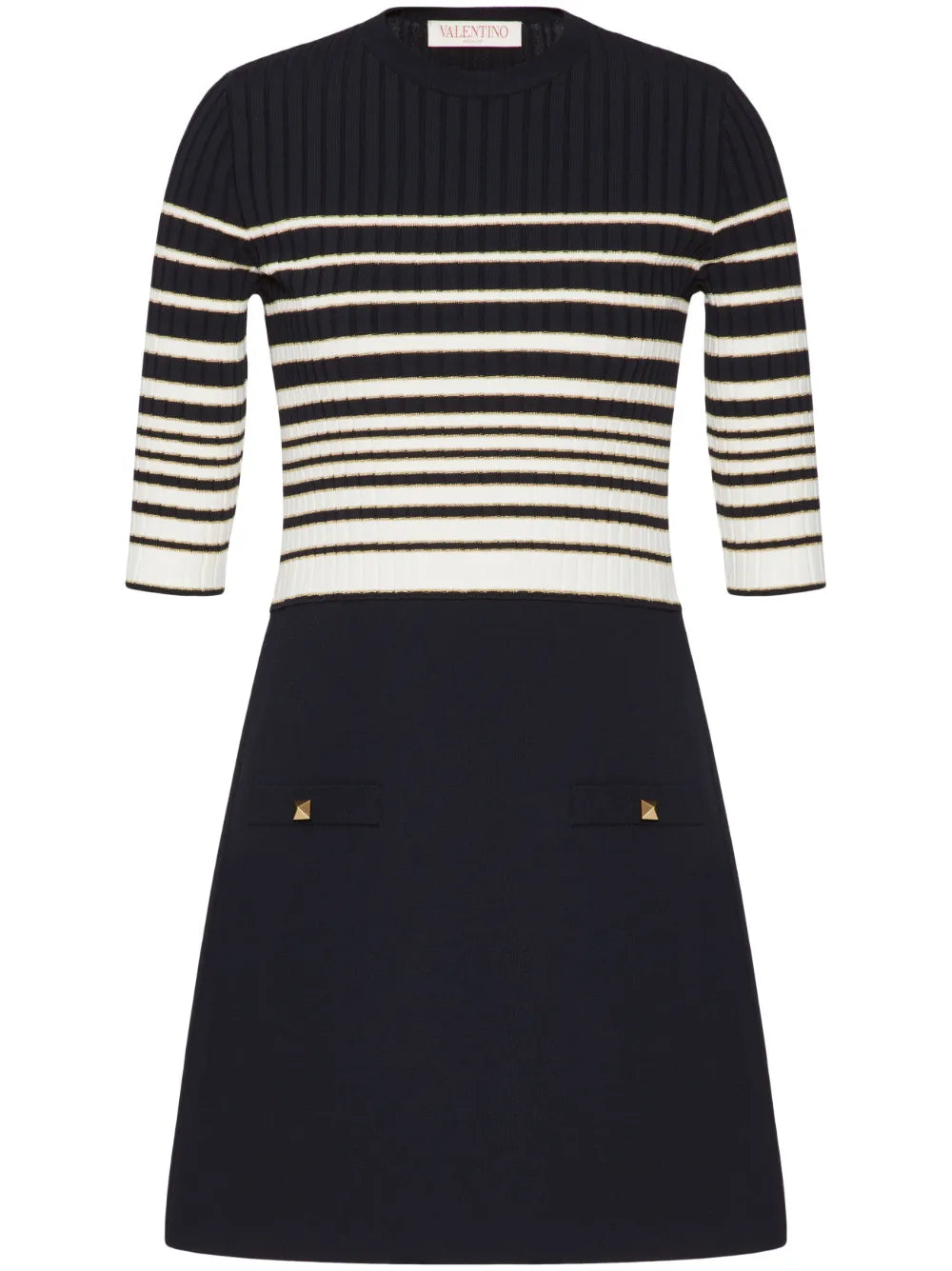 Valentino Garavani Striped Lurex Minidress