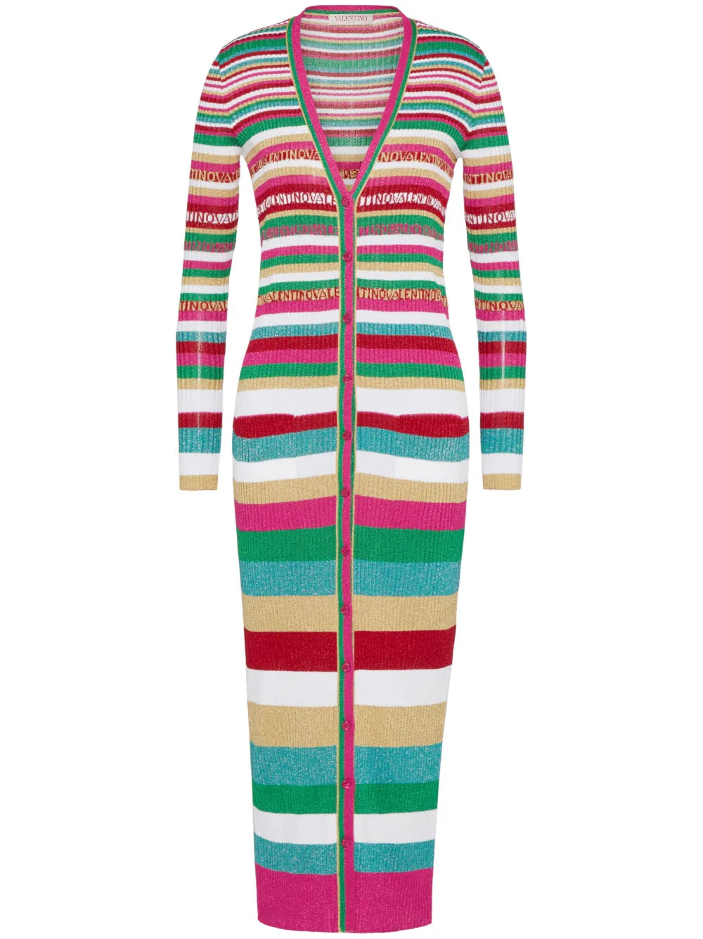 Valentino Garavani Stripes Lurex Cardigan