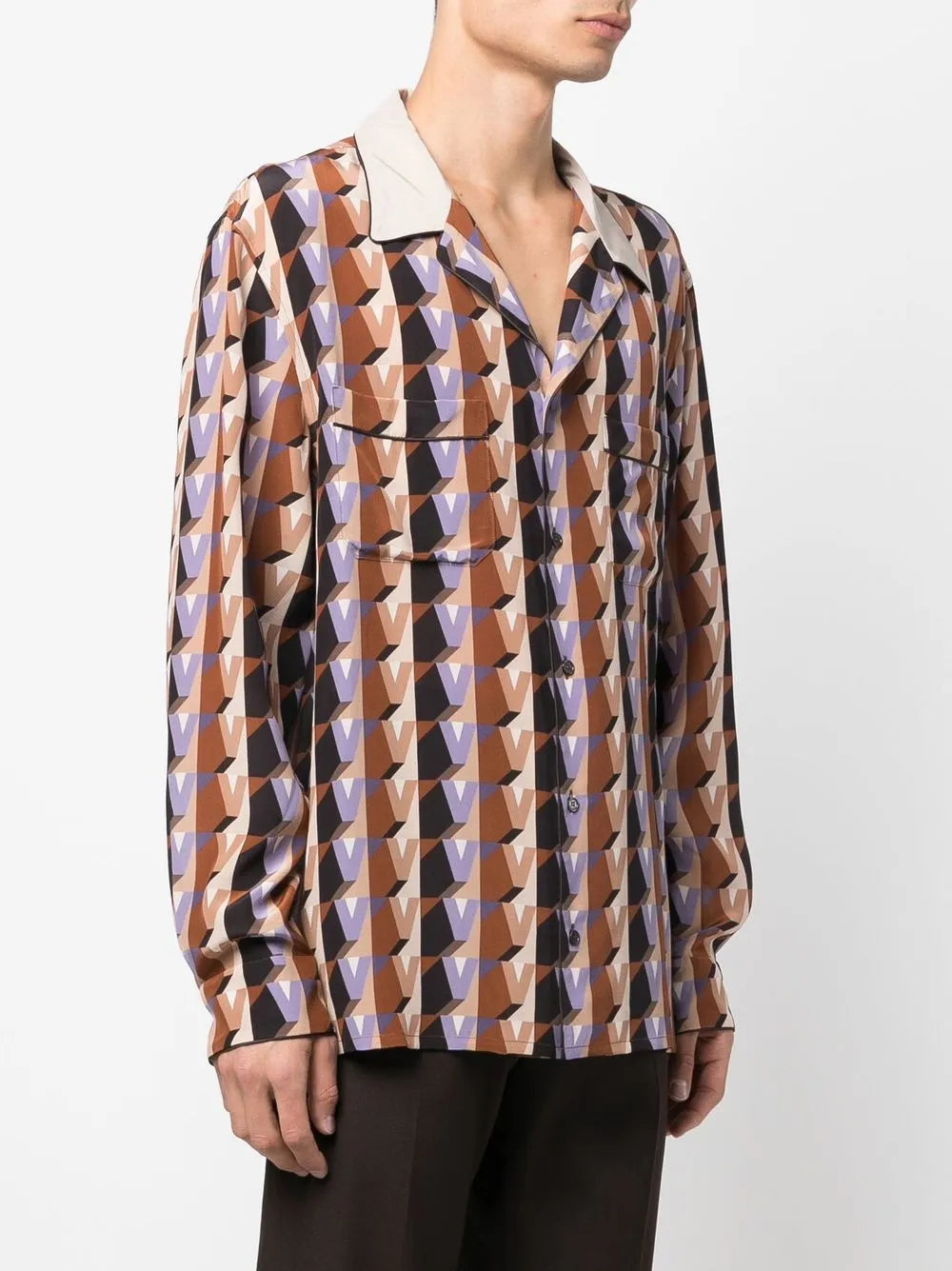 Valentino Garavani Graphic-Print Silk Shirt