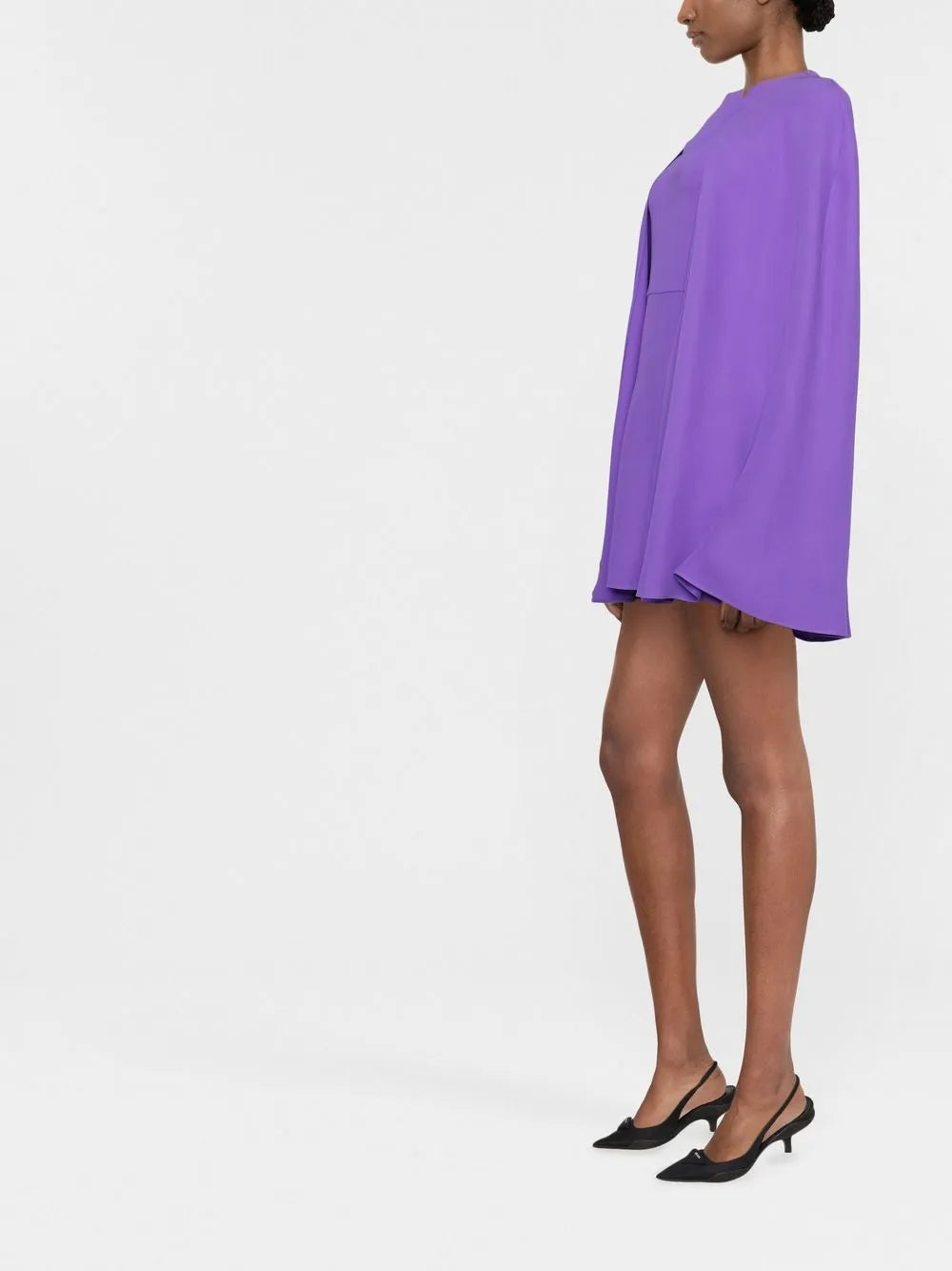 Valentino Garavani Cape-Style Silk Dress