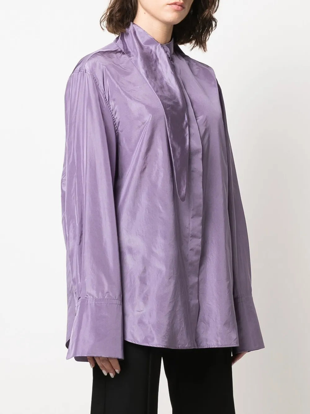 Valentino Garavani Tied-Neck Silk Shirt