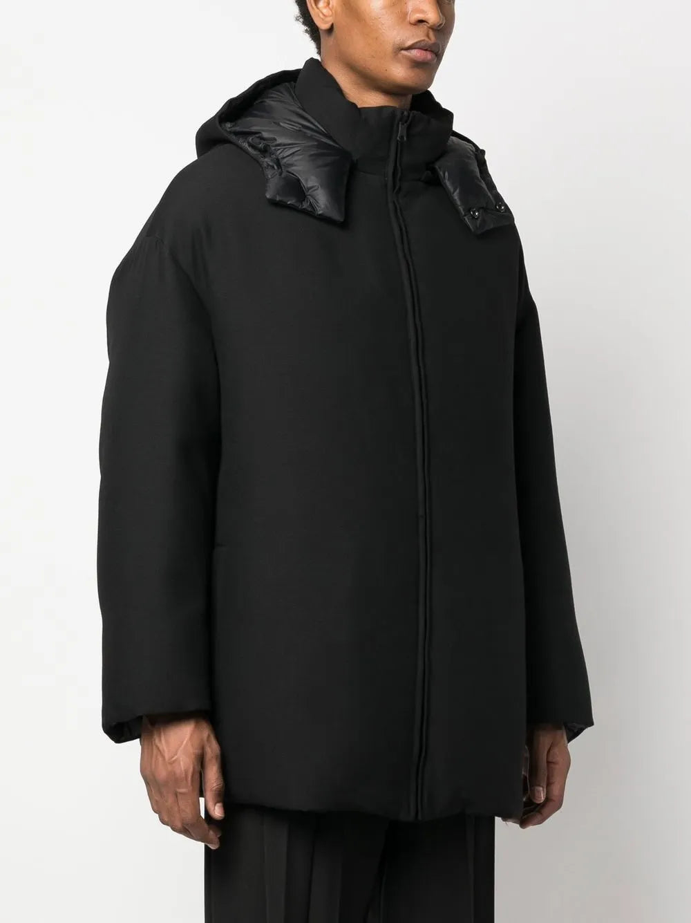 Valentino Garavani Zip-Up Hooded Coat