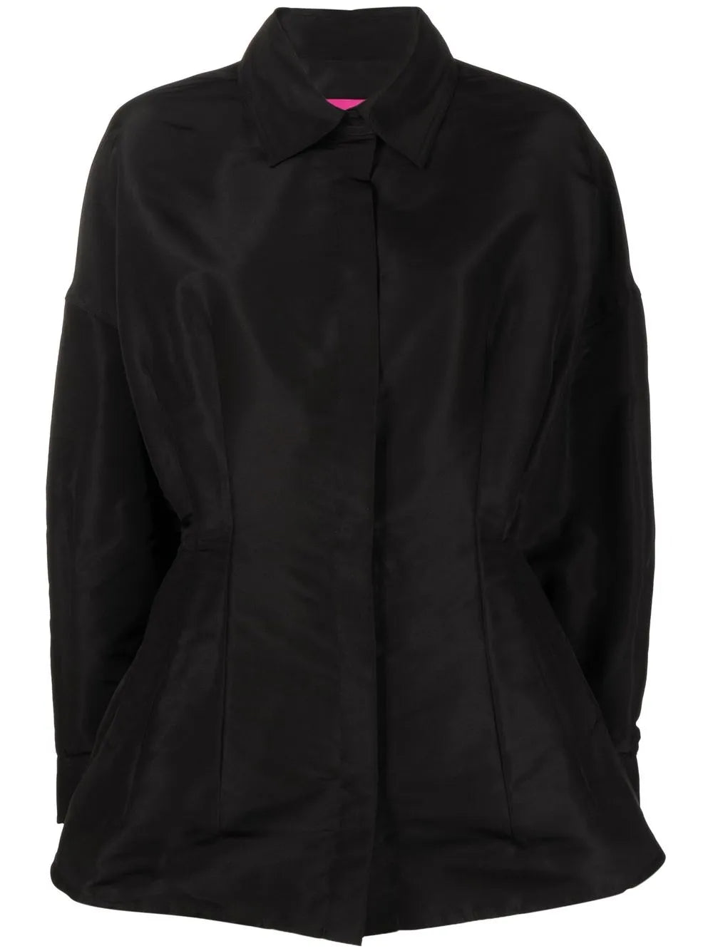 Valentino Garavani Gathered-Detail Faille Shirt Jacket