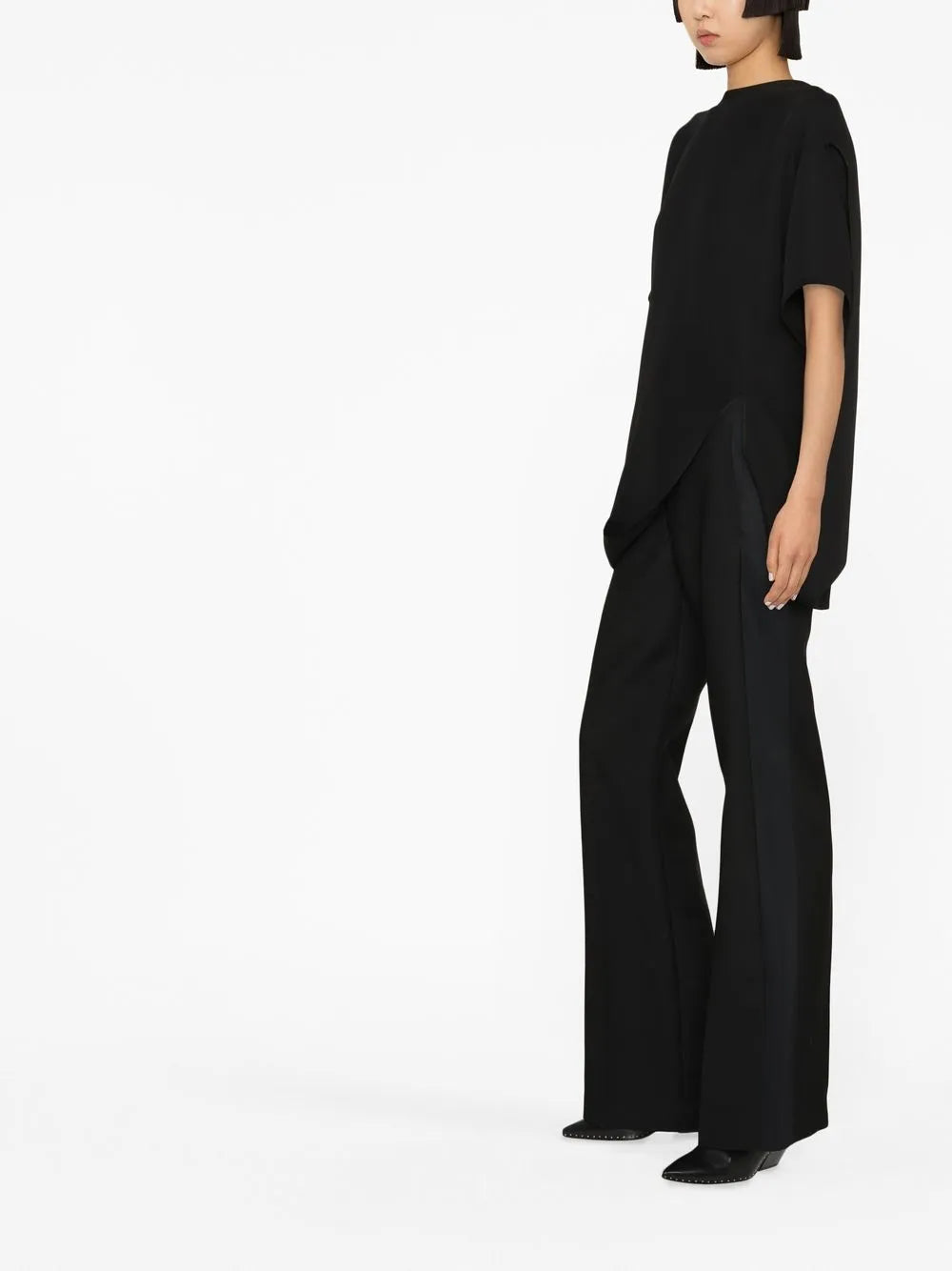 Valentino Garavani Drape-Detail Asymmetric T-Shirt