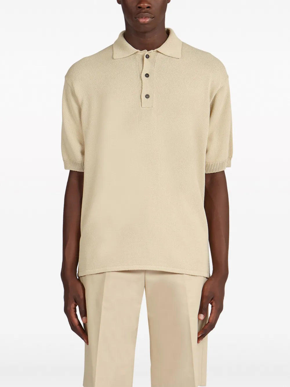 Ferragamo Logo-Plaque Knitted Polo Shirt