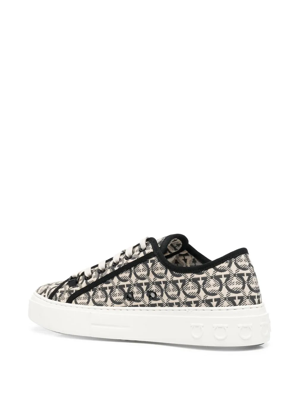 Ferragamo Anson Gancini-Jacquard Sneakers