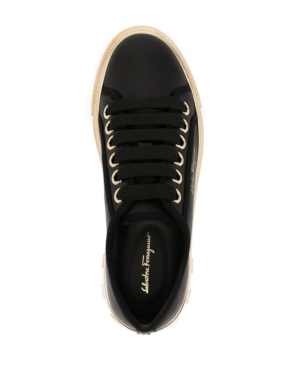 Ferragamo Logo-Print Lace-Up Sneakers