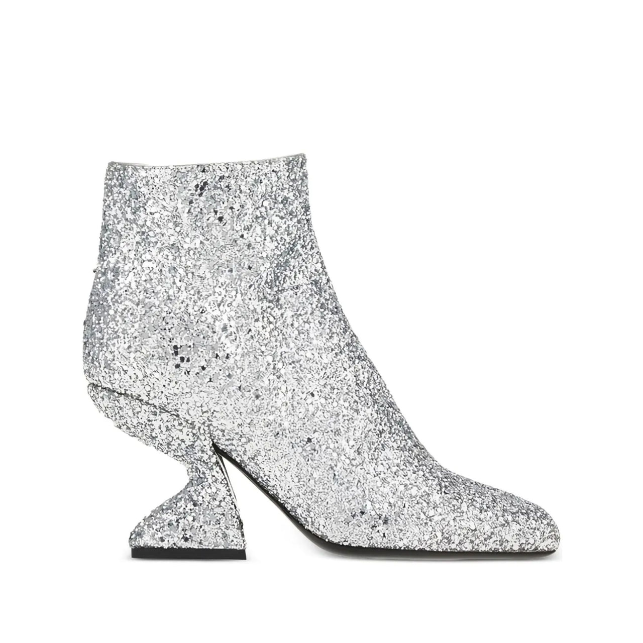 Ferragamo Glitter-Effect Sculpted-Heel Ankle Boots