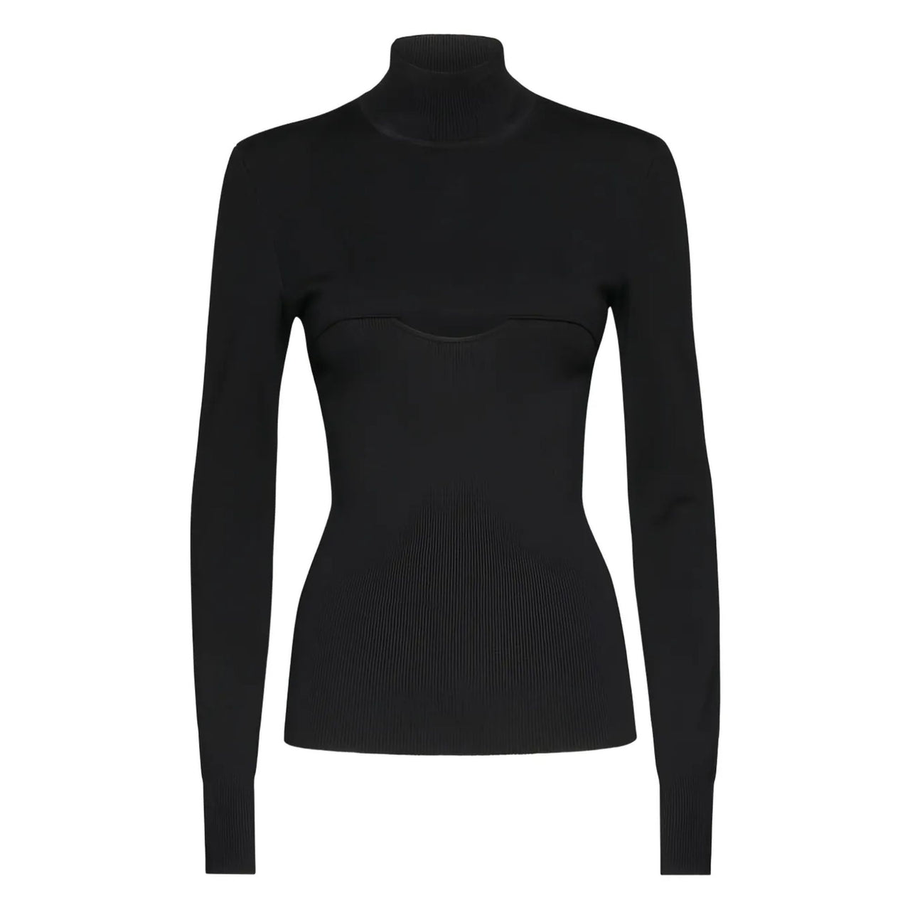 Ferragamo Long Sleeves Mock-Neck