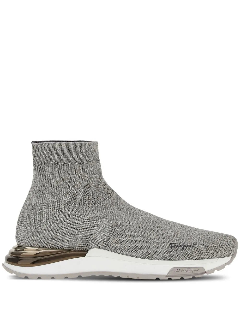 Ferragamo Logo-Print Sock Sneakers