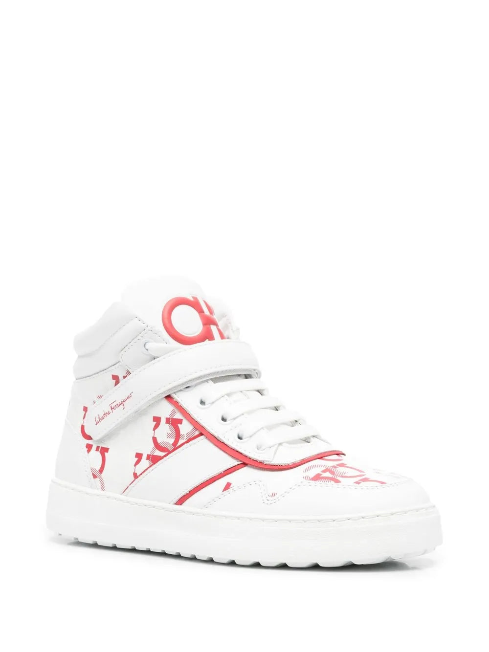 Ferragamo Noè High-Top Leather Sneakers