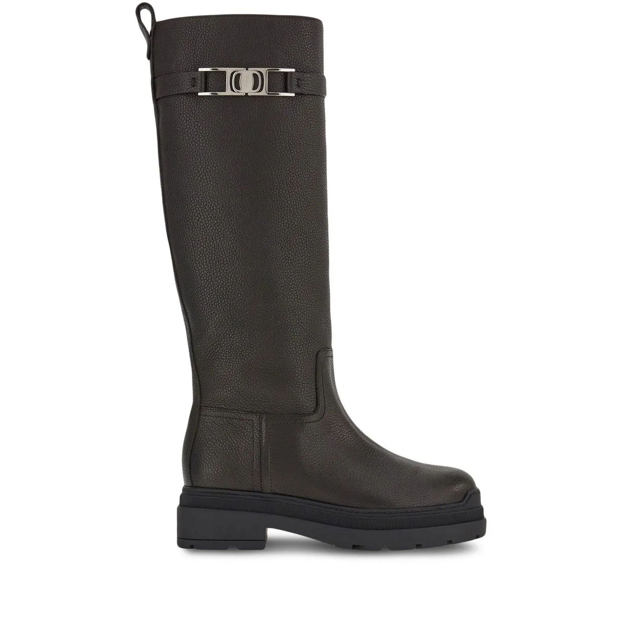 Ferragamo Vara-Chain Detail Boots