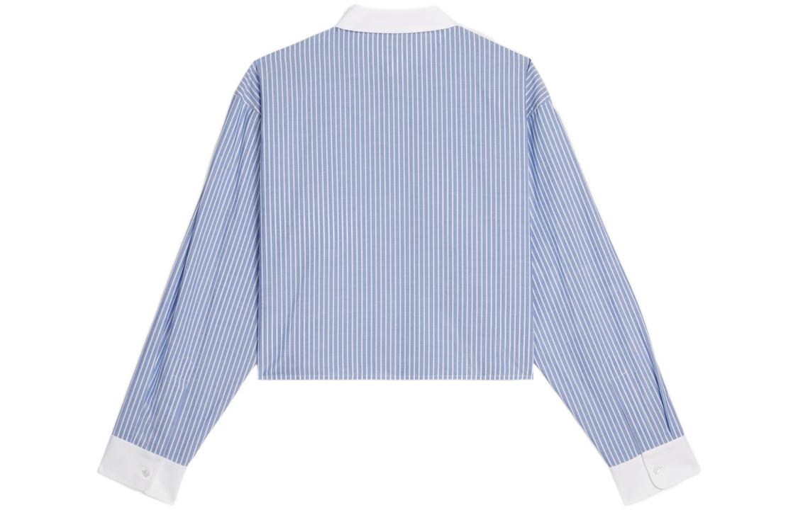 CELINE Crop Tops Women's Blue With White Lettering