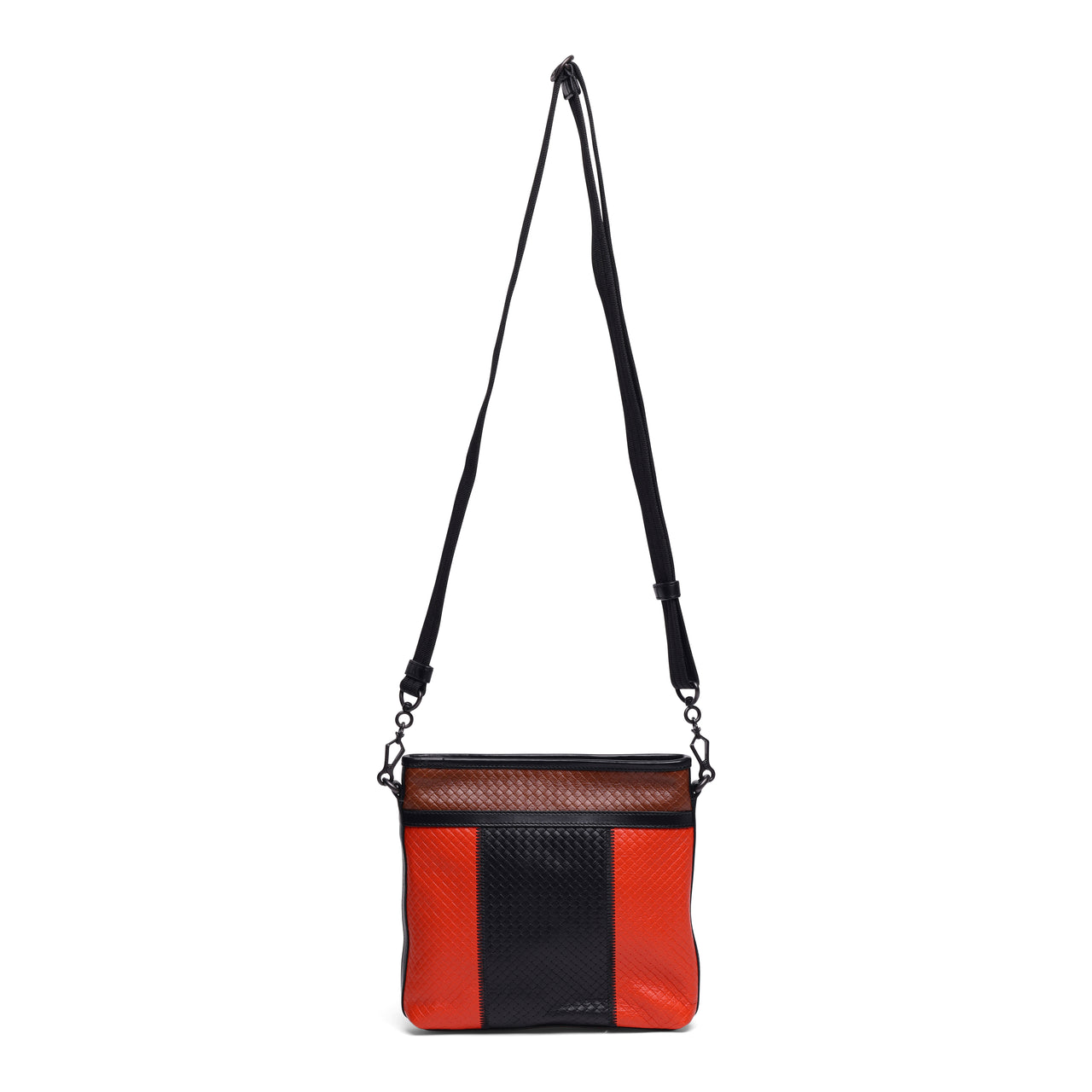 Bottega Veneta Tri Color Intrecciato Leather Crossbody Bag
