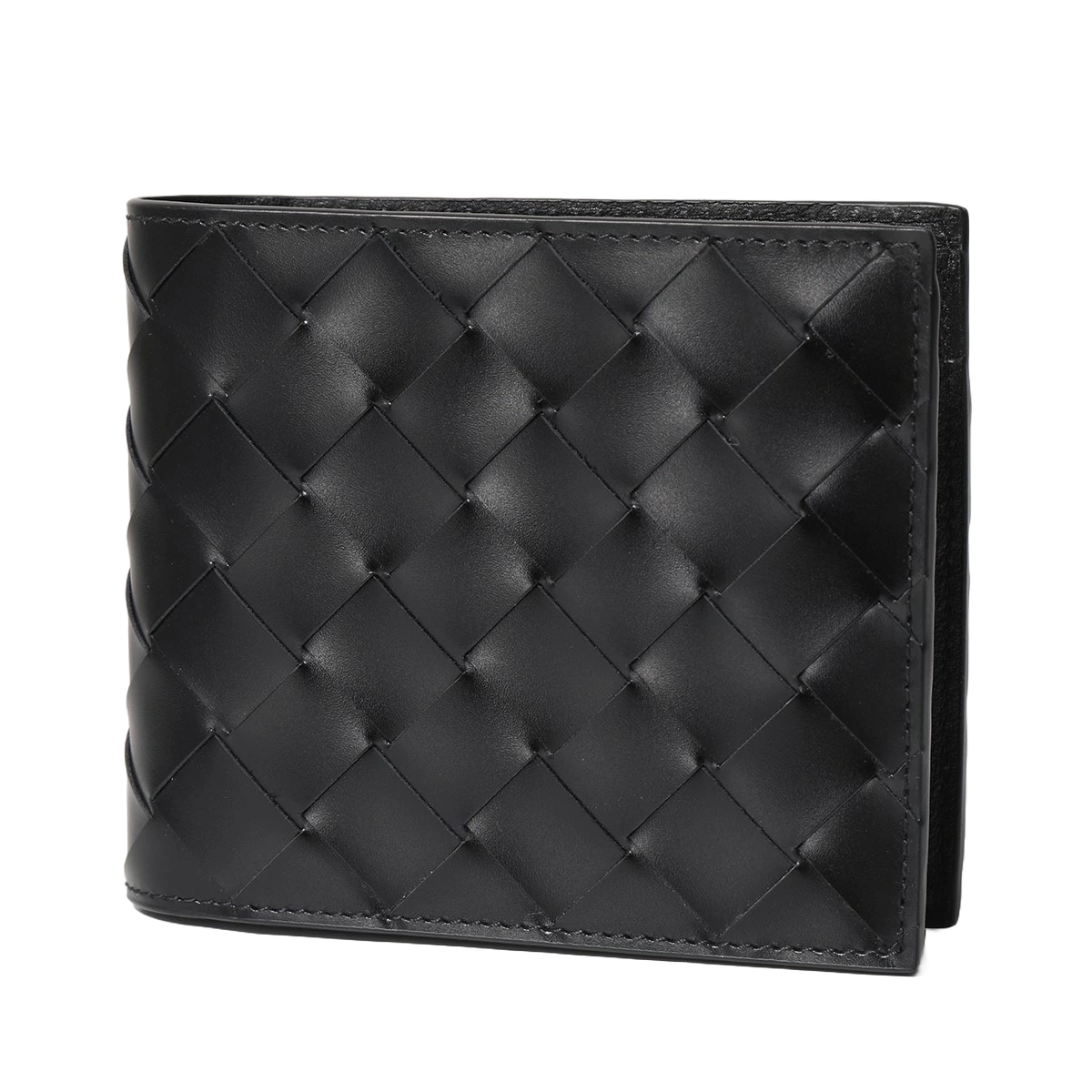 Bottega Veneta Bi-color Plain Leather Folding Wallet