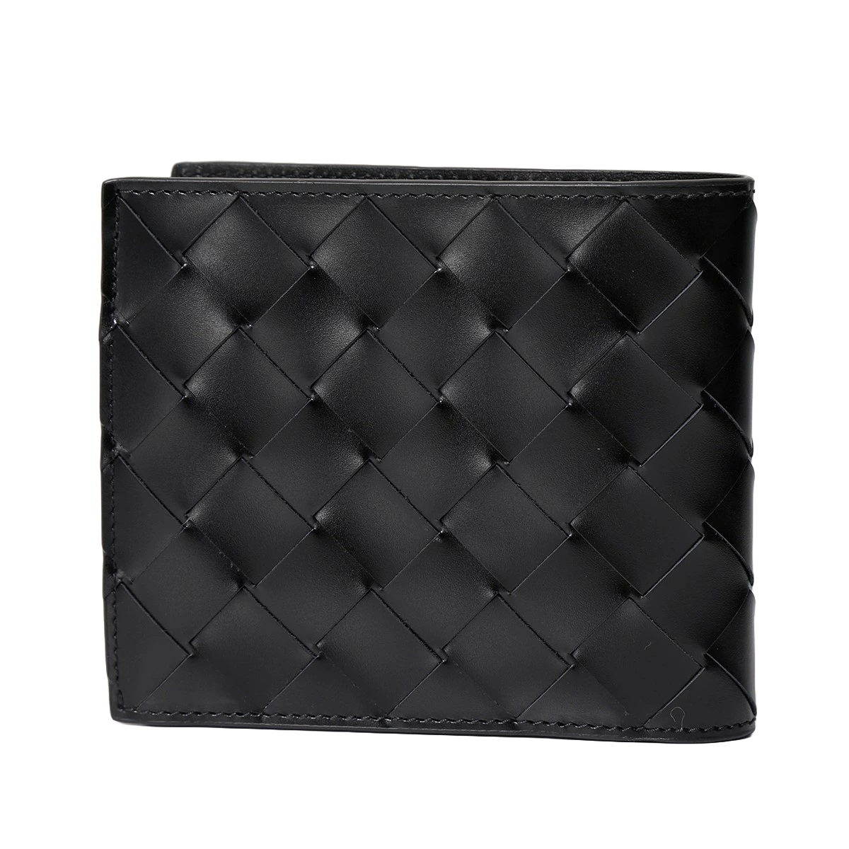 Bottega Veneta Bi-color Plain Leather Folding Wallet