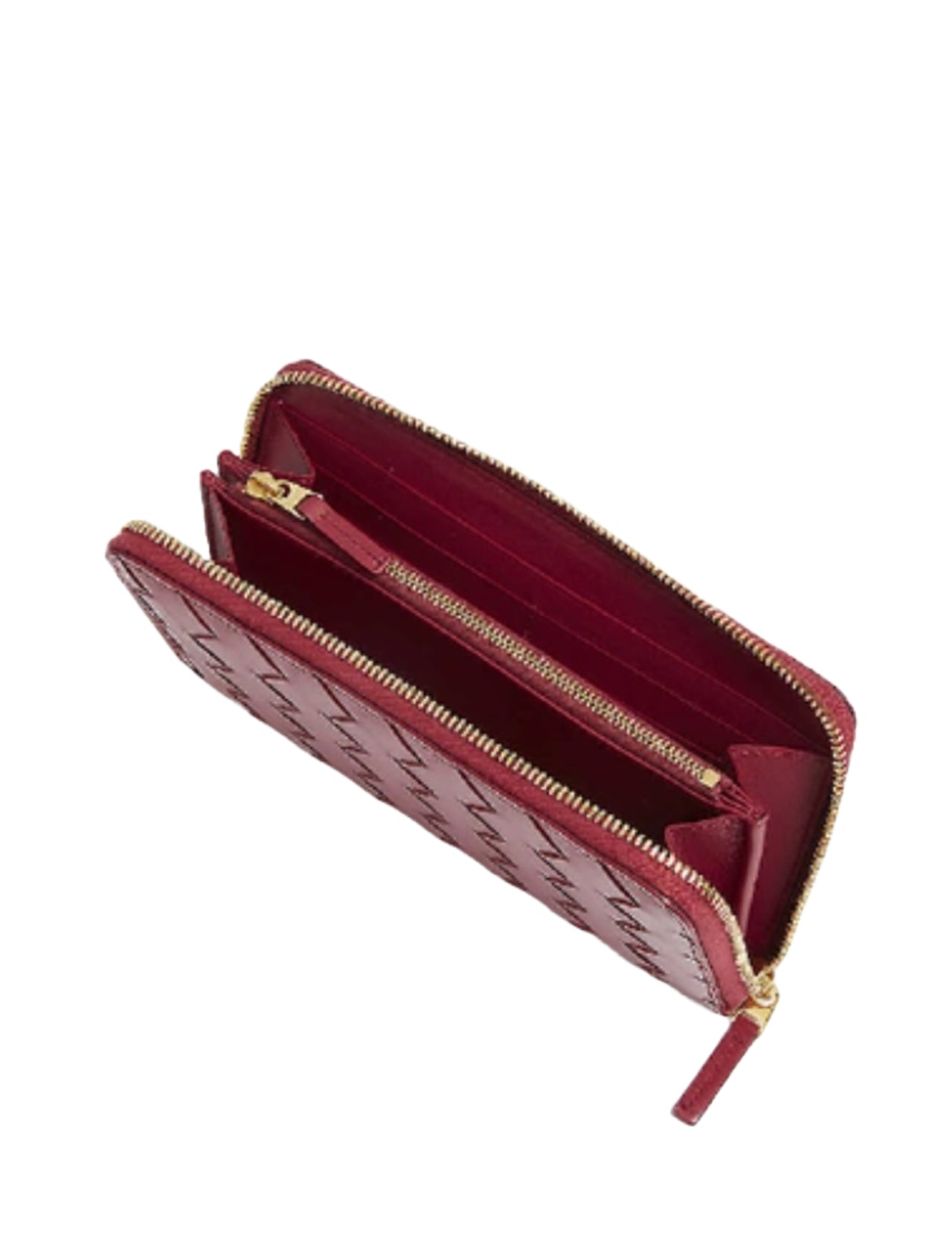 Bottega Veneta Intrecciato Zip Leather Wallet