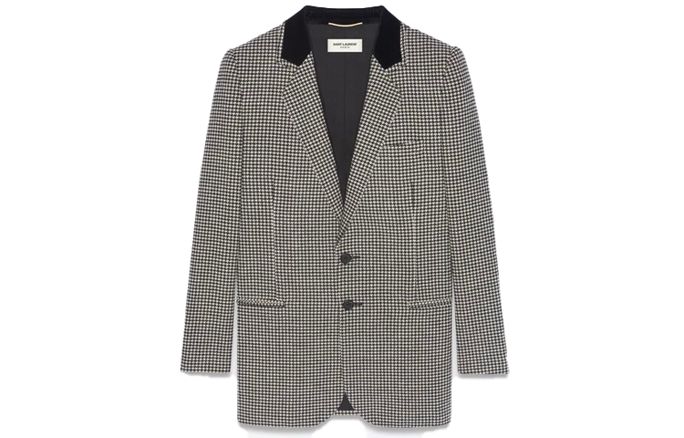 SAINT LAURENT Houndstooth Blazer