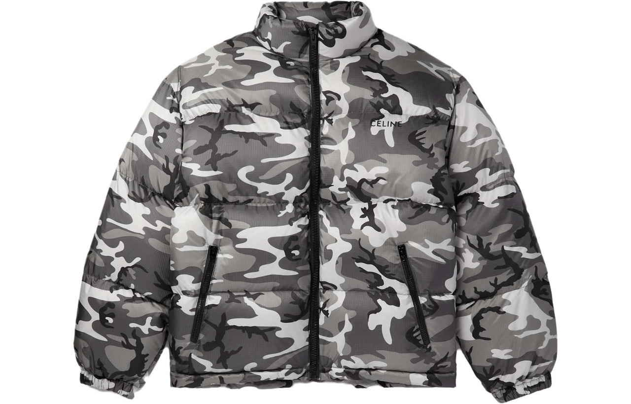 CELINE Camo Short Down Jacket