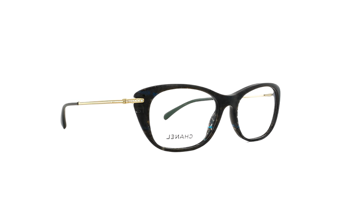 CHANEL - Irregular Shape Eyeglass Frames Women's Multicolor