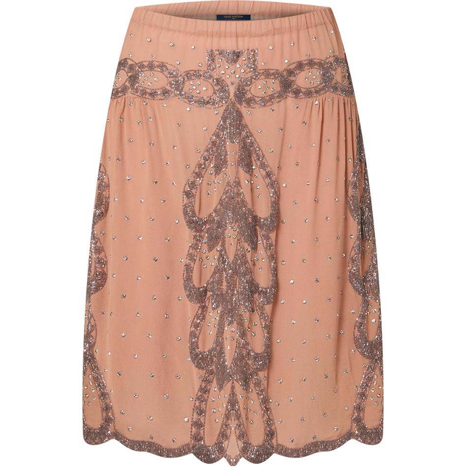 LOUIS VUITTON Casual Long Skirts Women's Pink