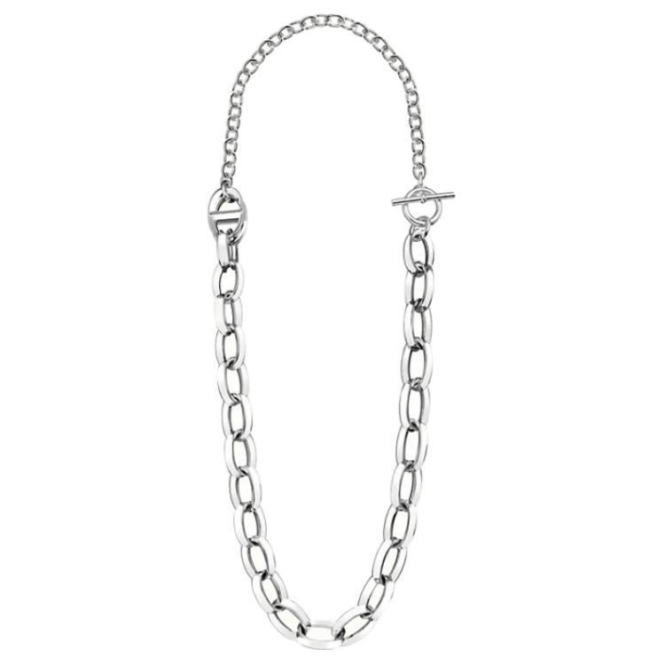HERMES 925 Sterling Silver Necklaces Women's Silver