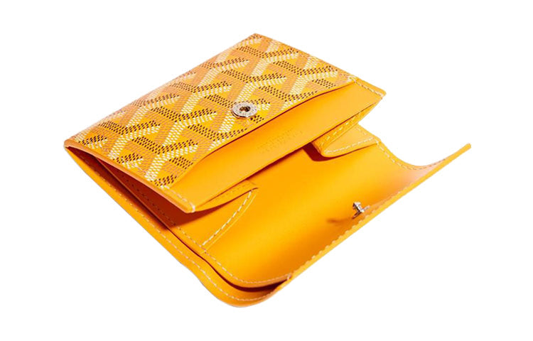 GOYARD MARIGNY Canvas With Leather Coin Purse Women's Yellow