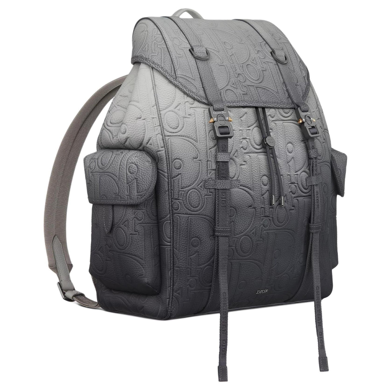 DIOR Hit The Road Cow Leather Backpack Men's Gray Black Gradient