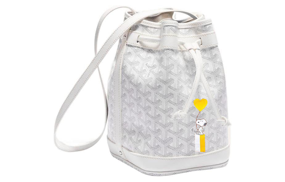 GOYARD Snoopy Co branded Petit Flot Canvas With Leather Bucket Bag, Shoulder Bag Women's