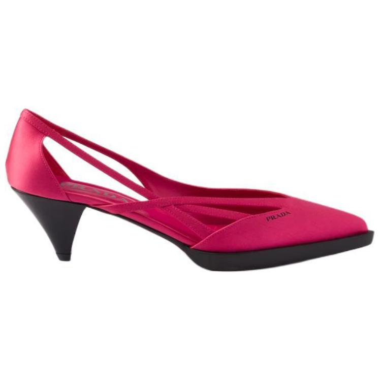 PRADA Cone Heel High Heels 5.5cm Women's Pink