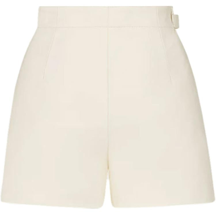 DIOR Leather Short Skirts Women's Ecru