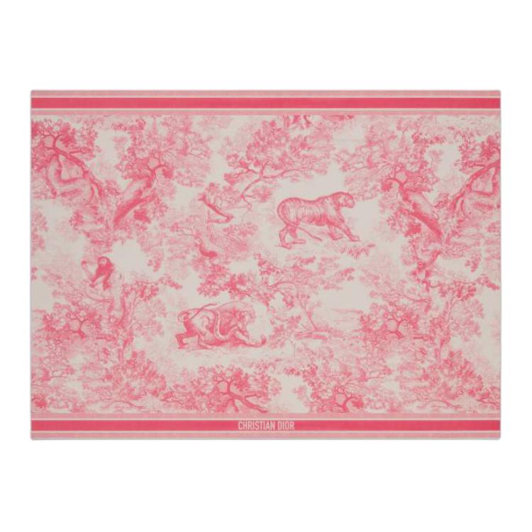 DIOR Cotton Silk Scarves Women's Pink